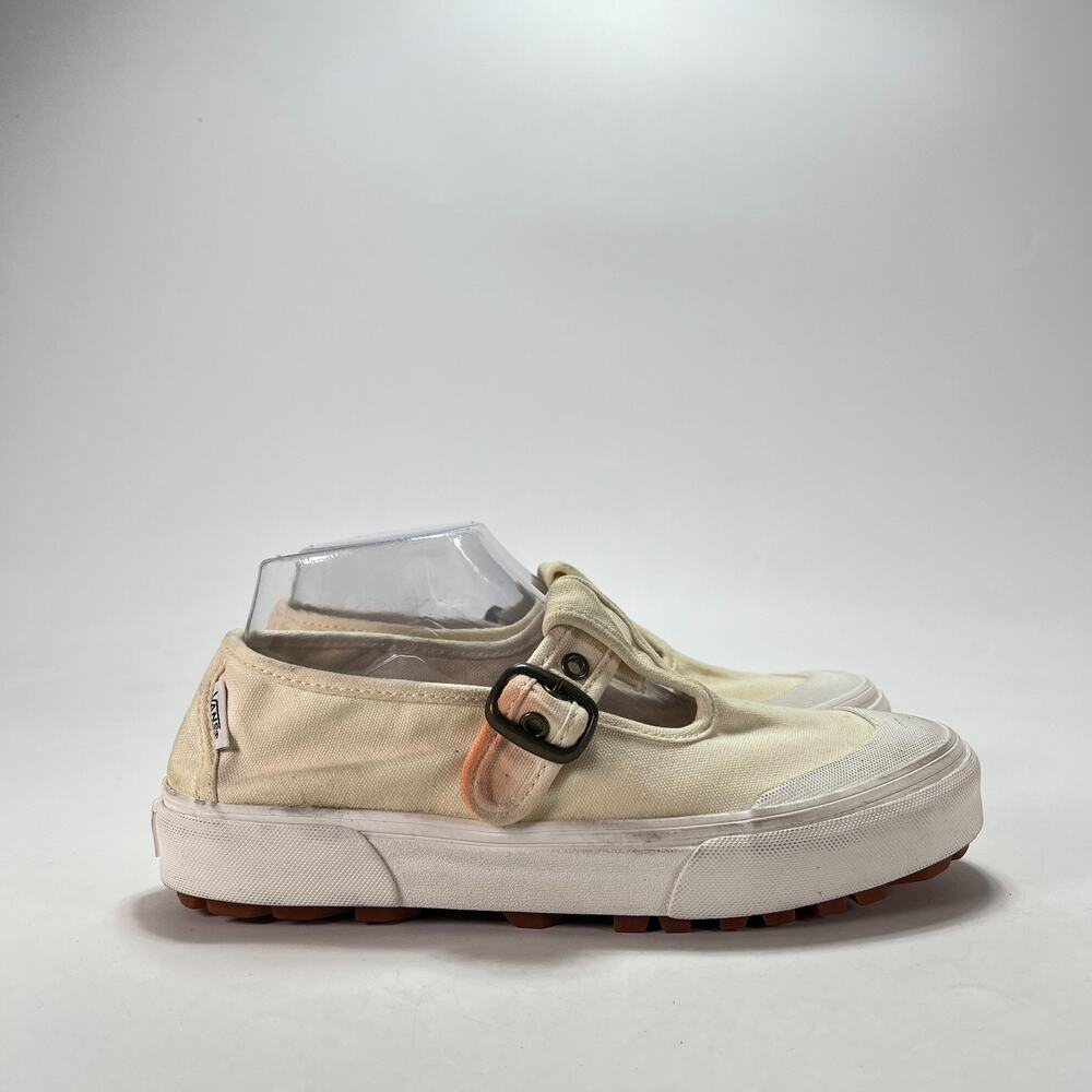Vans Style 93 Mary Jane Cream Retro T-Strap Canvas Sneakers 507452 Womens Size 8